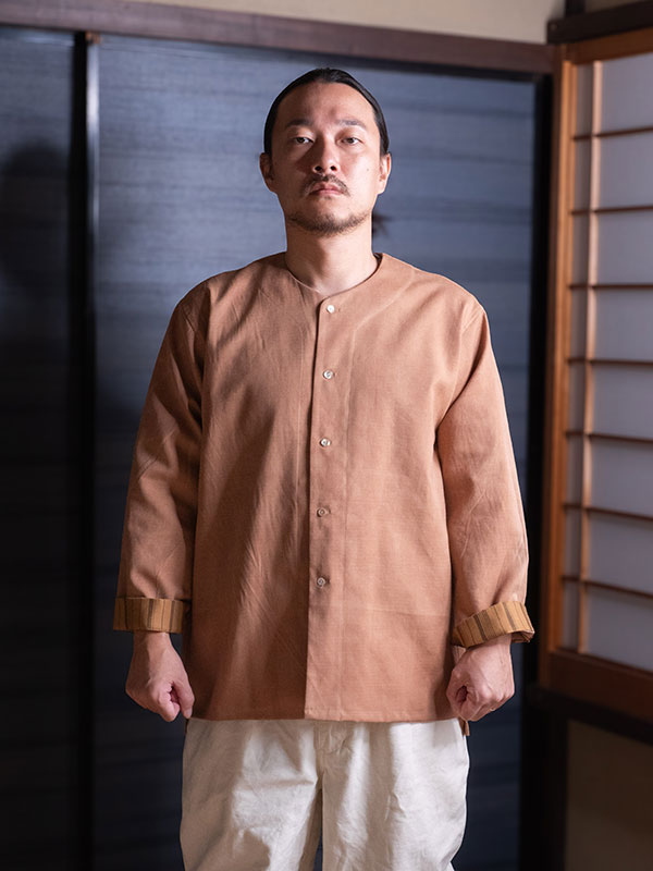 ダボシャツ「柿渋染」